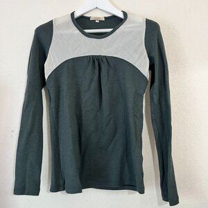 Prairie Underground Organic Cotton Merino Wool T-Shirt Colorblock Womens Small